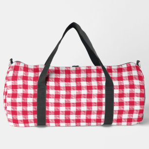 Red Gingham Duffle Bag