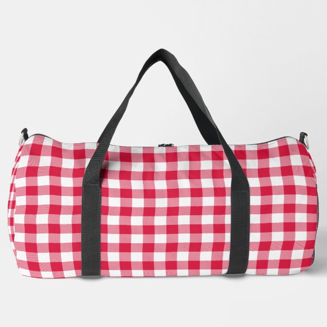 Red Gingham Duffle Bag (Front)