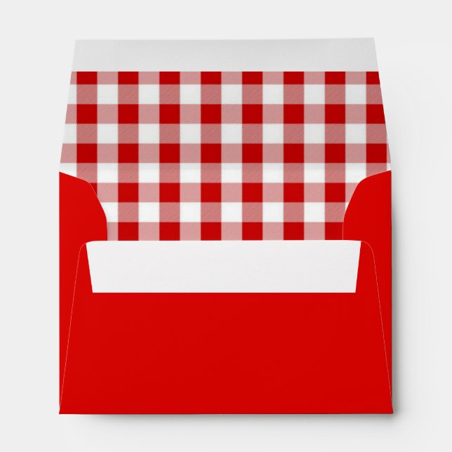 Red Gingham Envelope (Back (Bottom))