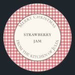 Red gingham food and jar labels for homemade gifts<br><div class="desc">Your friends and family will love your homemade gifts with your personalised labels.</div>