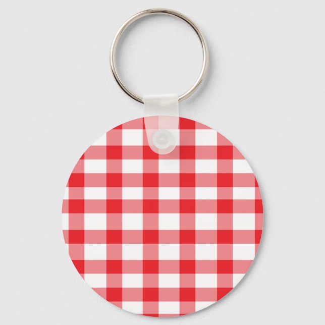 Red Gingham Key Ring (Front)