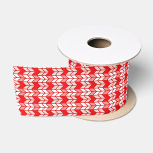 RED GINGHAM KNIT 3" Wide Satin Ribbon