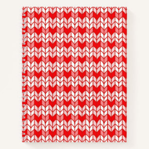 RED GINGHAM KNIT 8.5x11 Spiral Notebook