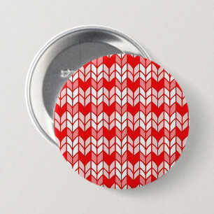 RED GINGHAM KNIT Round Pin Button