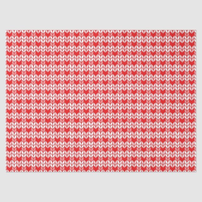 RED GINGHAM KNIT Tissue Paper (Front)
