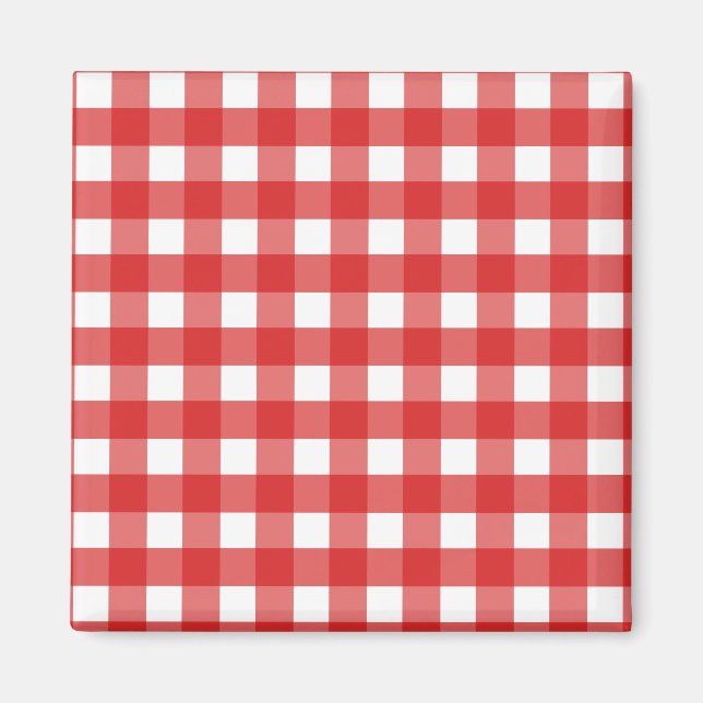 Red gingham magnet (Front)