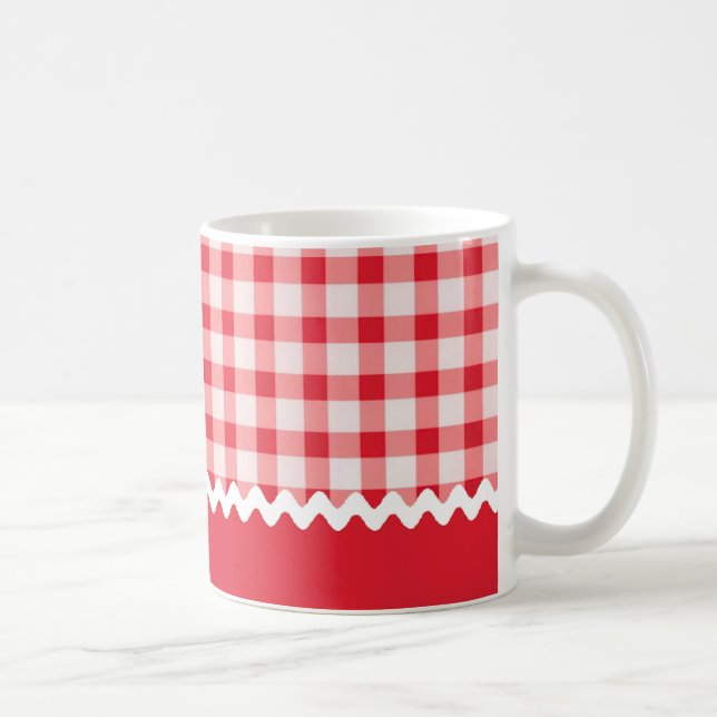 Red Gingham Mug (Right)