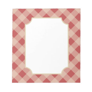 Red Gingham Notepad