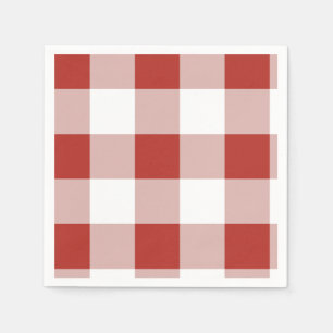 Red Gingham Paper Napkin Red Plaid Party Supply