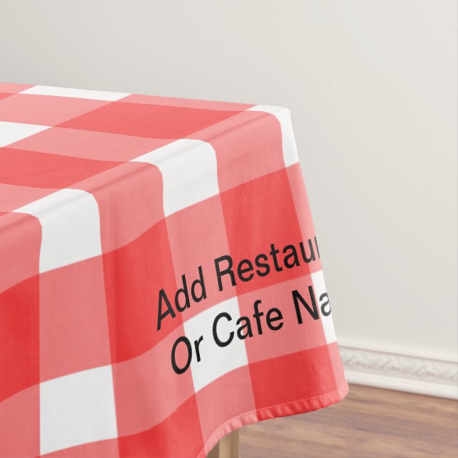 Red Gingham Pattern Tablecloth (In Situ)