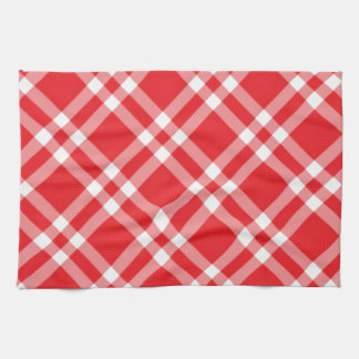 Red Gingham Pattern Tea Towel