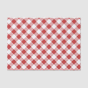 Red Gingham Picnic Pattern Tissue Paper