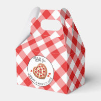 Red Gingham Pizza Party Favour Box