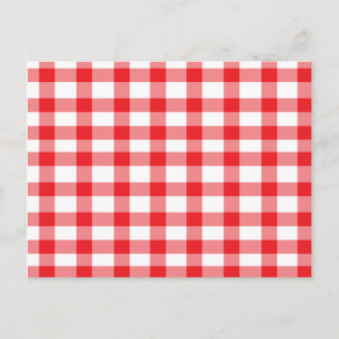 Red Gingham Postcard