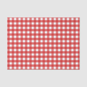 Red gingham tissue paper