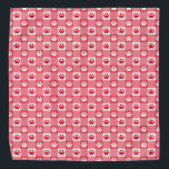 Red Gingham with Paw Prints Bandana<br><div class="desc">Pamper your pet with this timeless red gingham with paw prints patterned bandanna!</div>