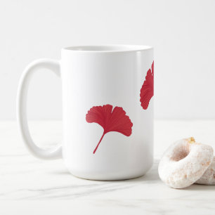 Red Ginkgo Leaves Coffee Mug