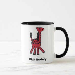 Red Giraffe "High Anxiety" Mug