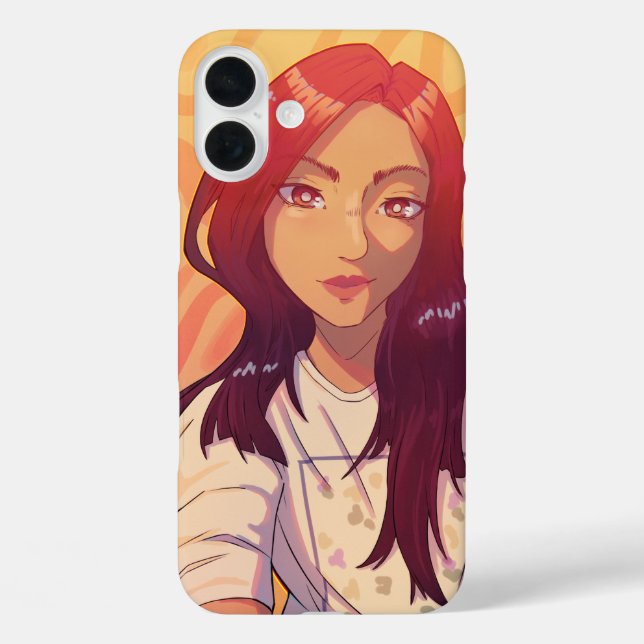 Red girl Anime Case-Mate iPhone Case (Back)