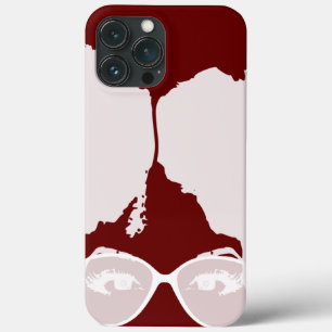  red Girl Big Afro White Sunglasses iPhone 13 Pro Max Case