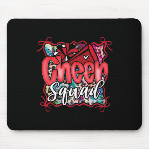 Red Girl Matching Bow Leopard Rainbow Coquette Che Mouse Pad