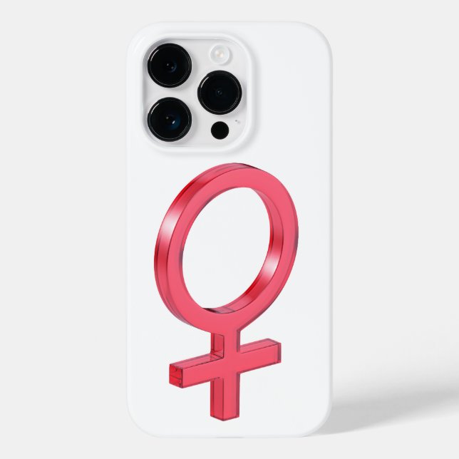 Red glass female gender sign Case-Mate iPhone case (Back)