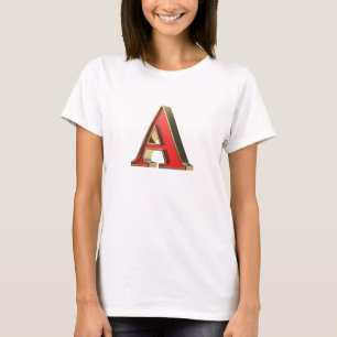 Red glass letter A T-Shirt
