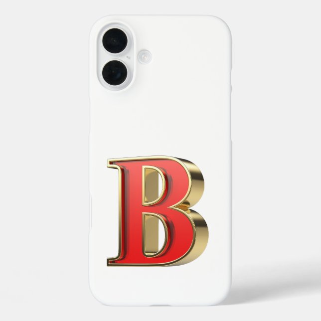 Red glass letter B Case-Mate iPhone Case (Back)