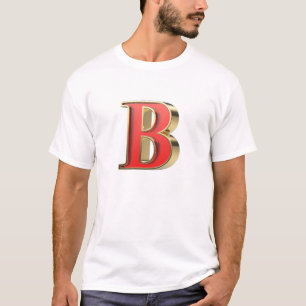 Red glass letter B T-Shirt