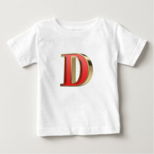 Red glass letter D Baby T-Shirt