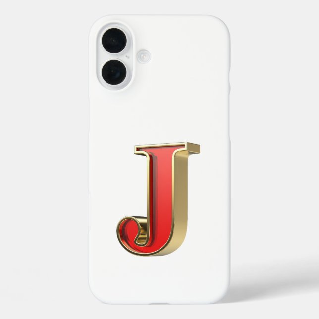 Red glass letter J Case-Mate iPhone Case (Back)