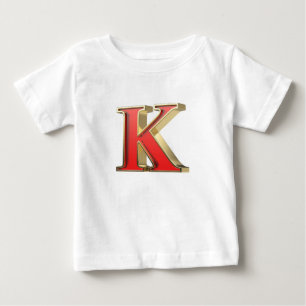 Red glass letter K Baby T-Shirt