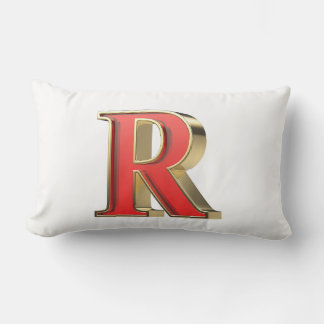 Red glass letter R Lumbar Cushion