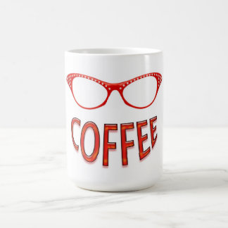 Red Glasses Smiling Coffee Mug