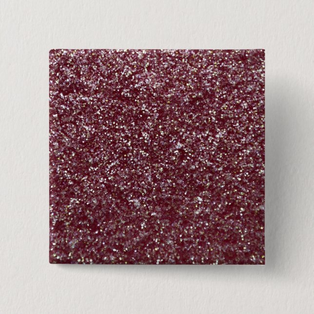 Red Glitter 15 Cm Square Badge (Front)
