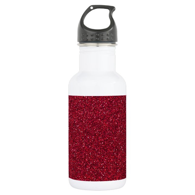 Red Glitter 532 Ml Water Bottle (Front)