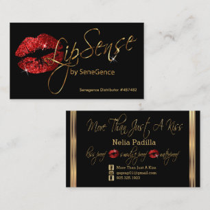 Red Glitter and Gold- Custom Order Business Card