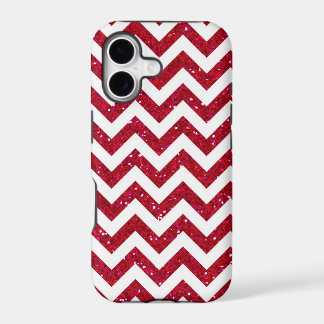 Red Glitter Chevron Pattern