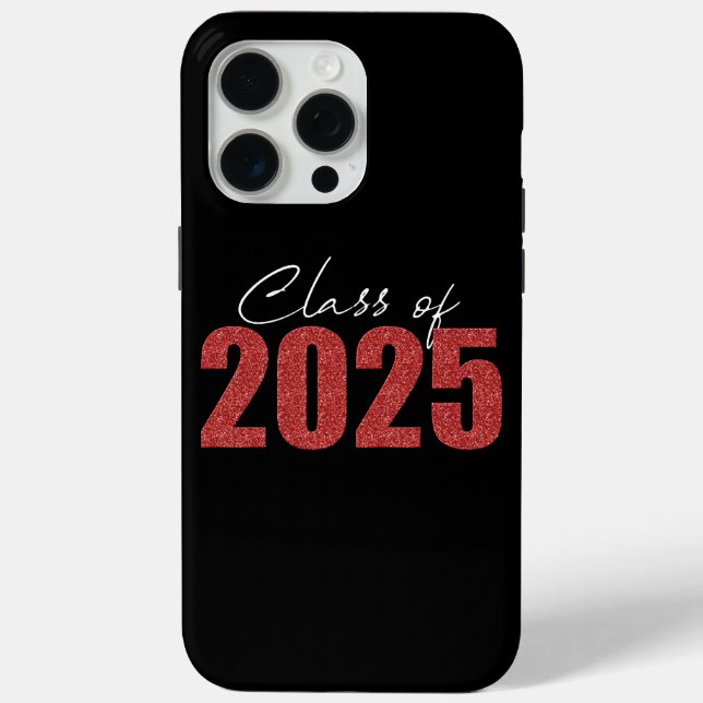Red Glitter Class of 2025 Case-Mate iPhone Case (Back)