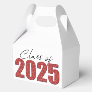 Red Glitter Class of 2025 Favour Box