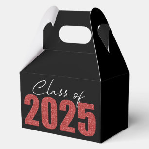 Red Glitter Class of 2025 Favour Box