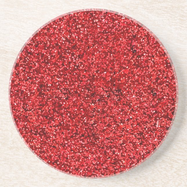 Red Glitter Coaster (Front)
