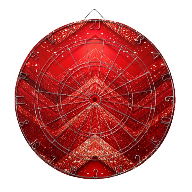 Red Glitter Decorative Dartboard (Front)