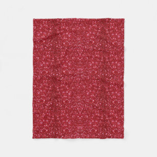 Red Glitter Fleece Blanket