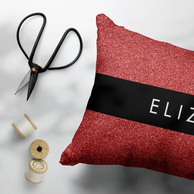 Red Glitter, Glitter Background, Your Name Pillowcase (Creator Uploaded)