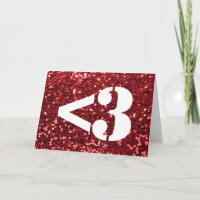 Red Glitter Heart Love Emoji