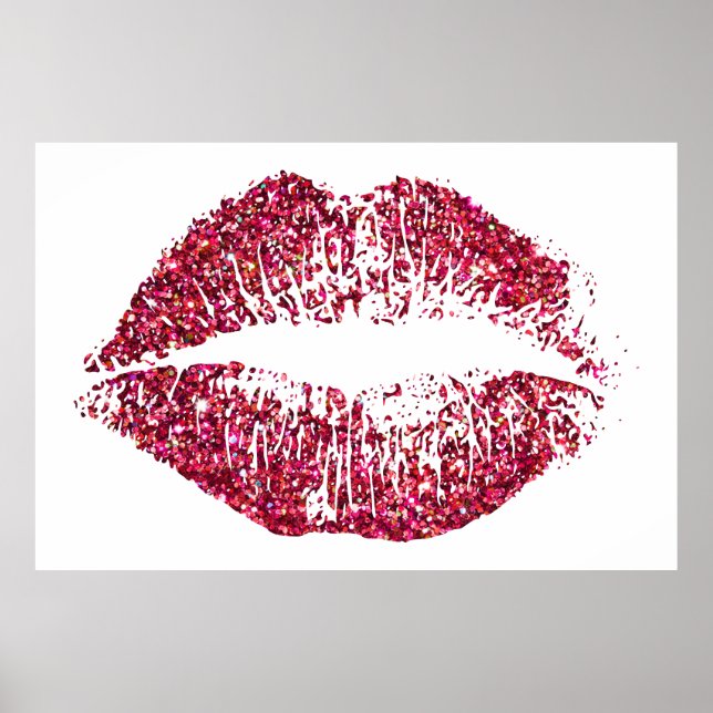 Red Glitter Lips Poster (Front)