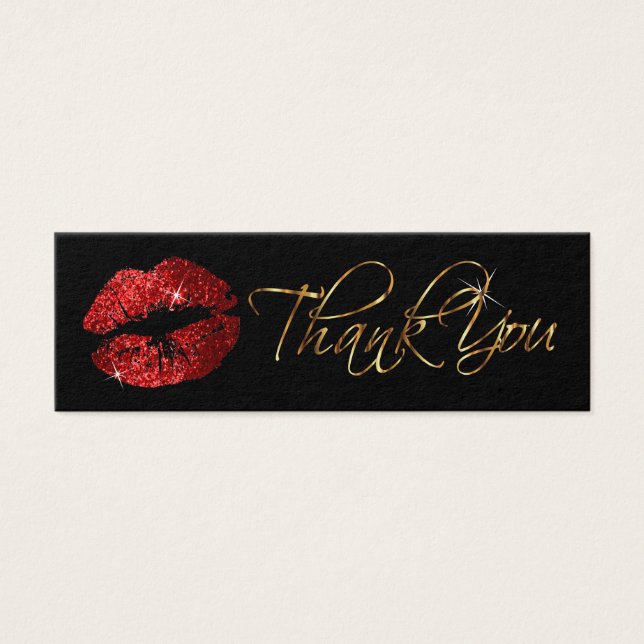 Red Glitter Lips - Thank You (Front)