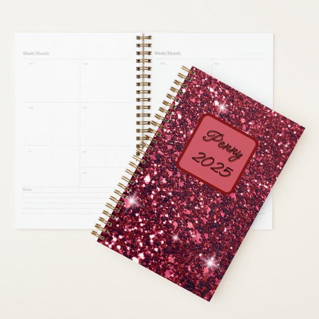 Red Glitter  Planner (Display)