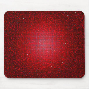 Red Glitter Sequin Disco Personalised Mousepad